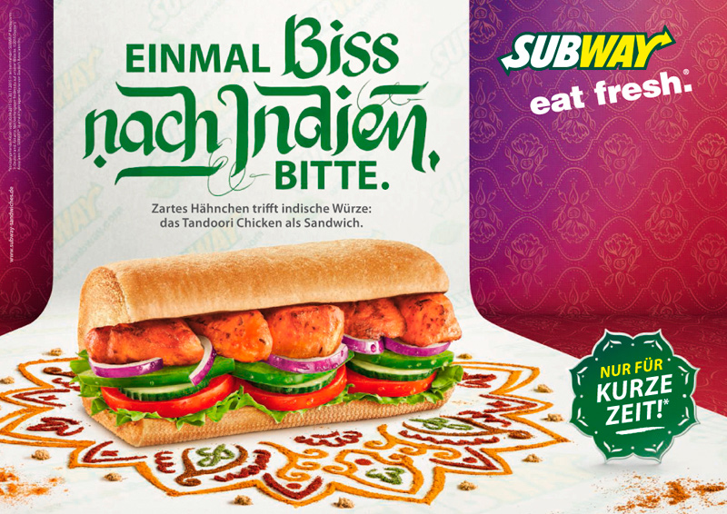 Subway Motiv Indien