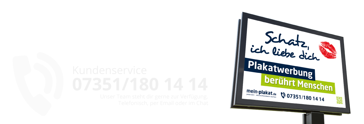 Plakatwerbung berührt Menschen