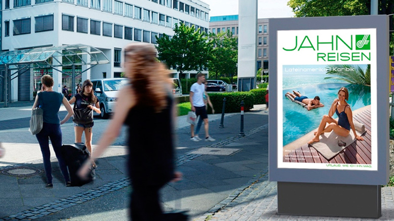 City Light Poster in der Stadt City Light Poster in der Stadt