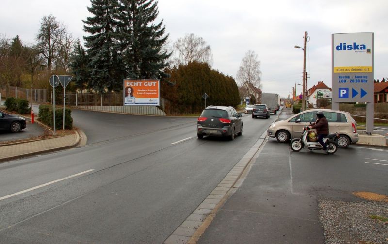 Pößnecker Str/B 281/Schenkenhügel/geg. Diska/Einfahrt (quer)