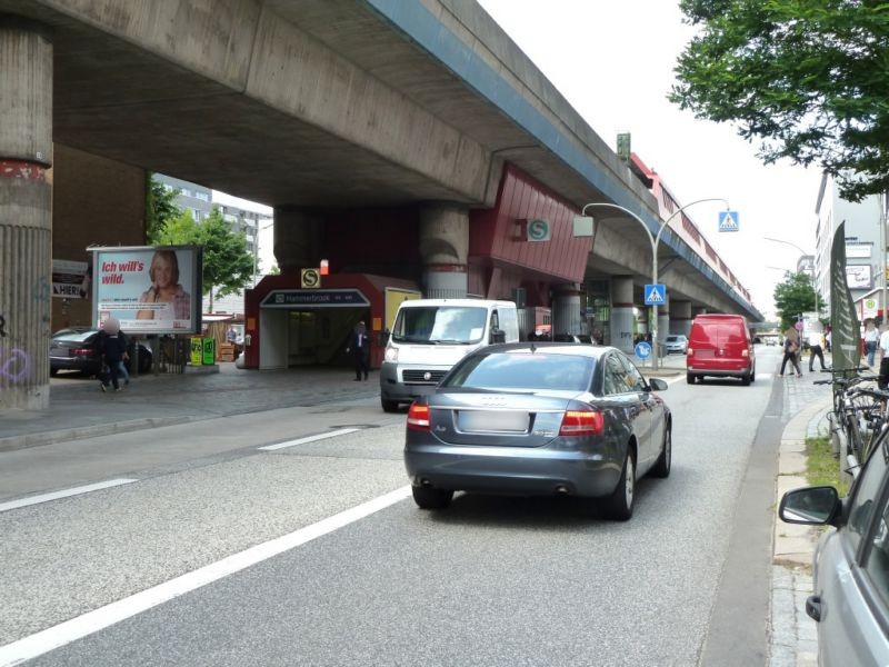 Hammerbrookstr. 84-90/We.li. quer Eing. S-Bahn