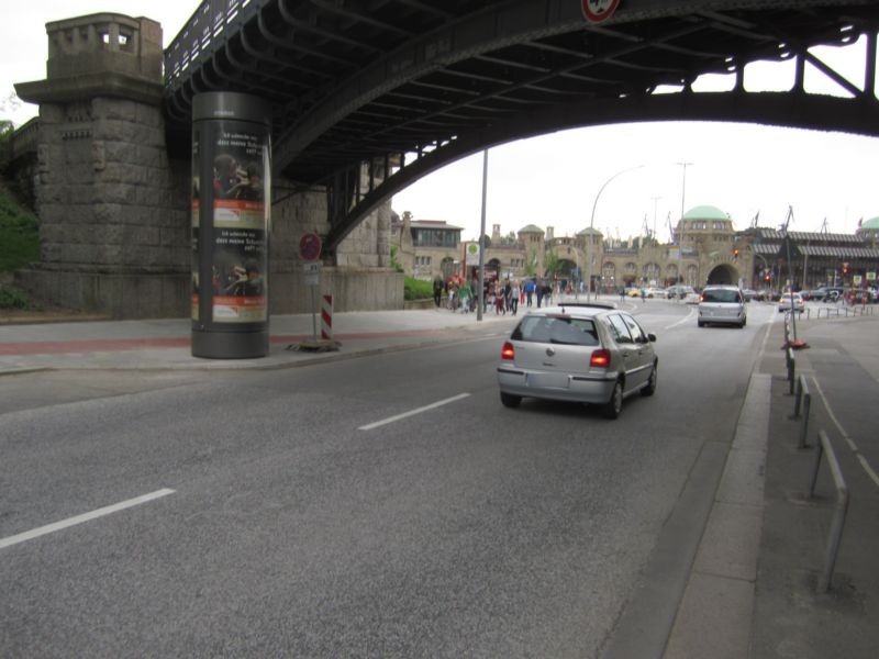 Helgoländer Allee vor U-Bahn-Brücke