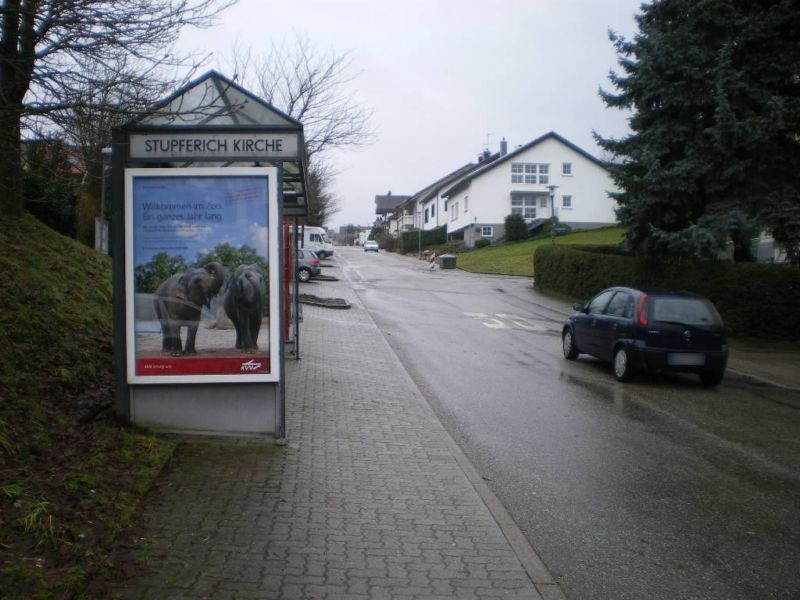 Rebgärtenstr., Bus-HST Stupferich Kirche/We.li.