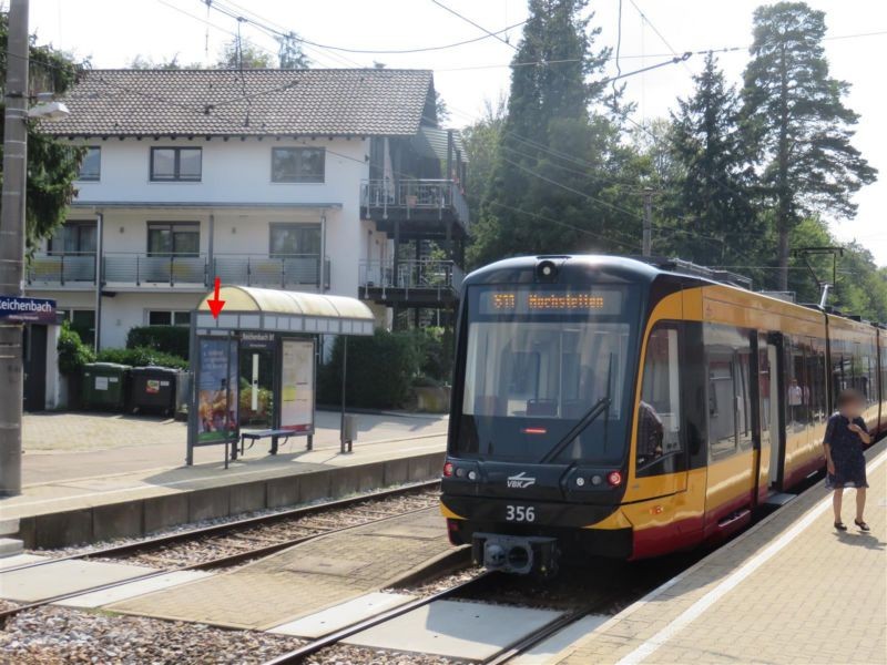 An der Bahn,HSt Reichenbach,Ri. Ittersbach, Vi.li.