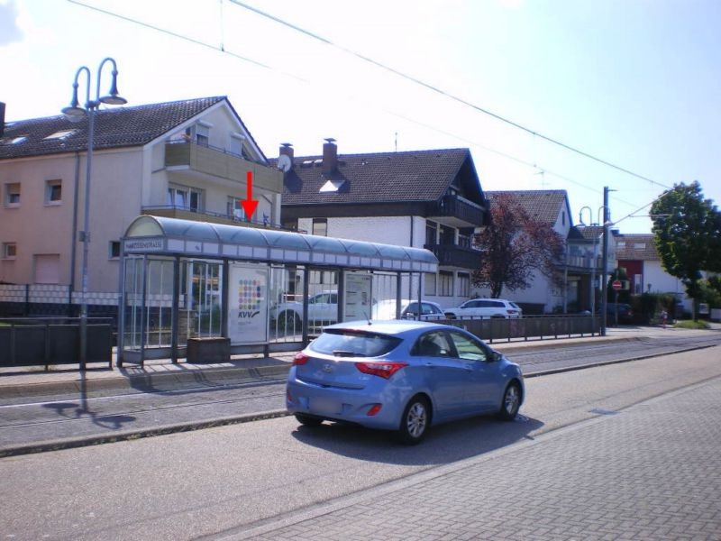 Rappenwörthstr.,HSt Narzissenstr., Ri. KA,Vi.li.VS