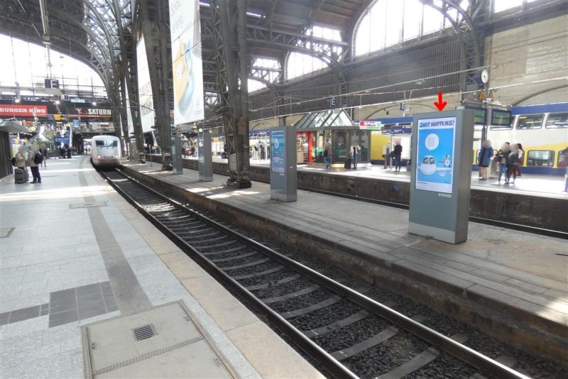 Hbf, Zwischenbahnsteig, Gleis 12/13, 8. Sto.