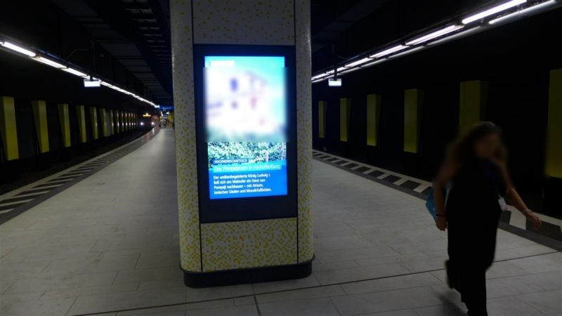 S-Bf Hauptwache, Bstg.Ende,, Ri. Hbf, VS 2. Säule