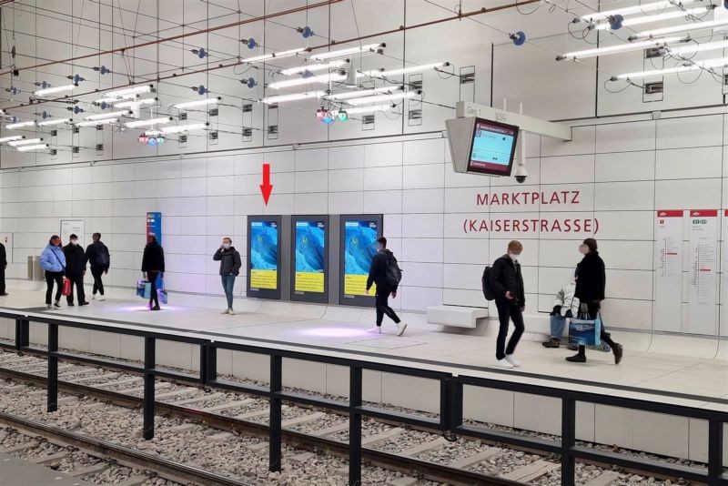 U-Bf Marktplatz/Kaiserstr., Nord, Sto. li.