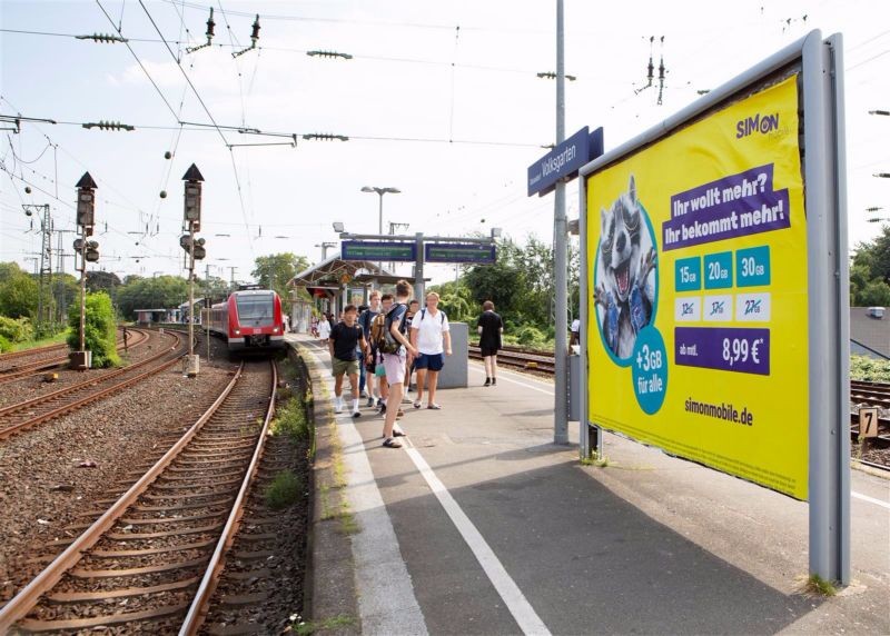 S-Bf Volksgarten, Bstg., Gleis 2, 3. Sto.