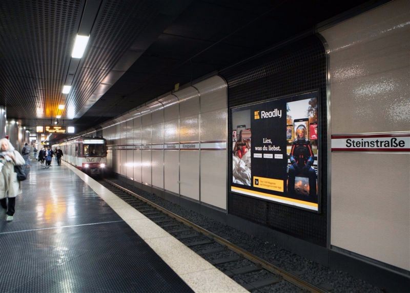 U-Bf Steinstr., HGL 1, Ri. H-Heine-Allee, 4. Sto.