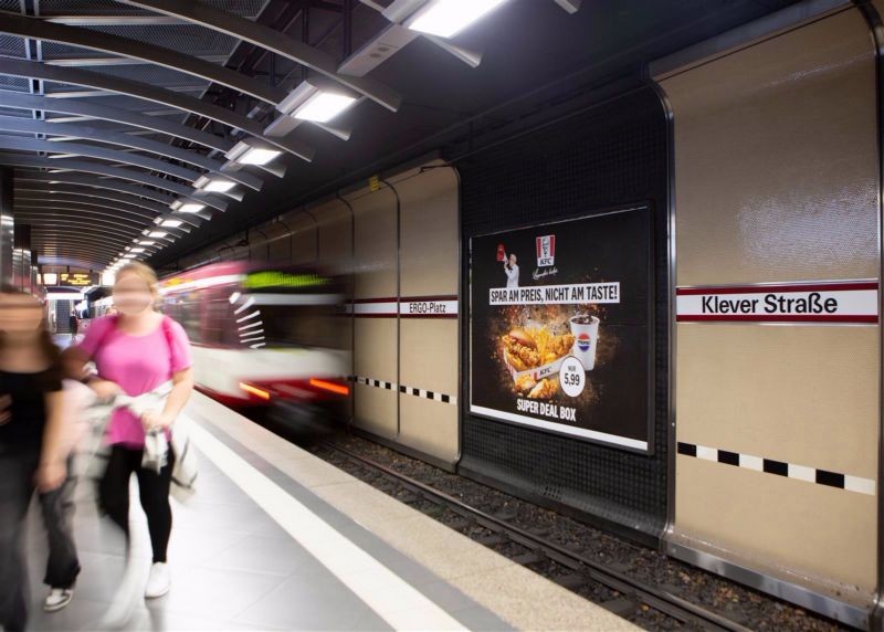 U-Bf Klever Straße, HGL 1, Ri. Messe, 2. Sto.