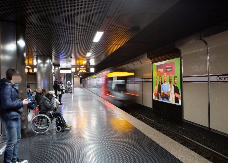 U-Bf Oststr., HGL 4, Ri. Hbf, 1. Sto.