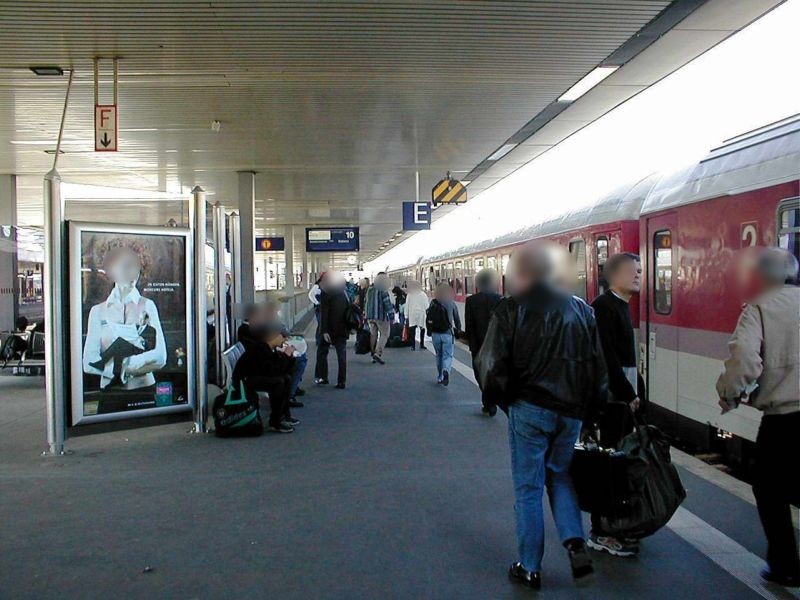 Hbf, Bstg., Gl. 9E, Windschutz