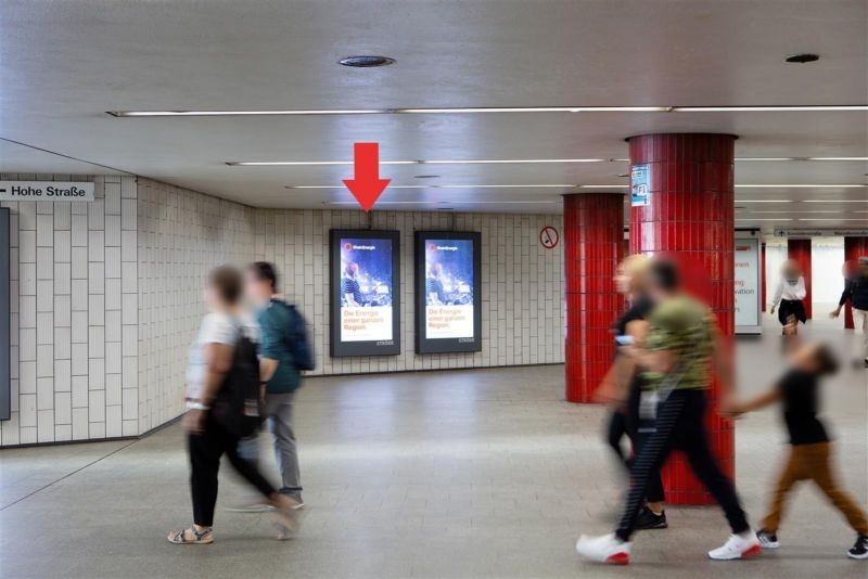 U-Bf Hbf, Zw.-Eb. Hohe Str. gg. Kiosk li.