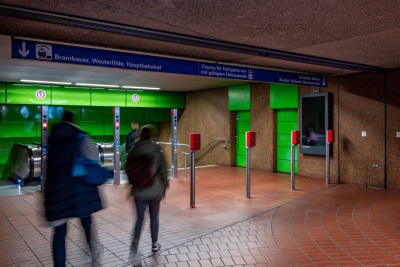 U-Bf Kampstraße, VTE, v. Zugang Ri. Freistuhl