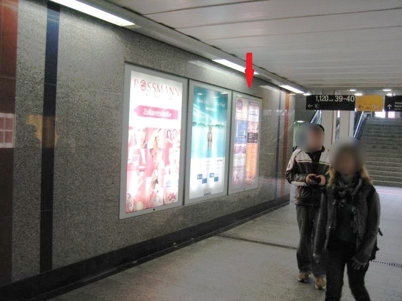 Hbf, Bstg.-Ufg. Ri. Zollamtstr. re., 1.Sto. re.