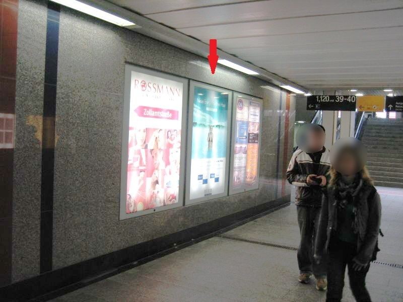 Hbf, Bstg.-Ufg. Ri. Zollamtstr. re., 1.Sto. mi.