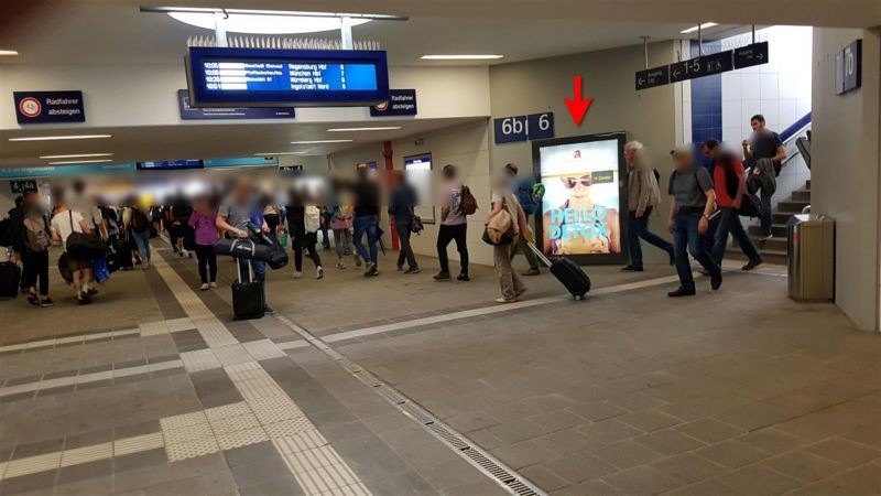 Hbf, Bstg.-Unterführung, Gleis 6b/6