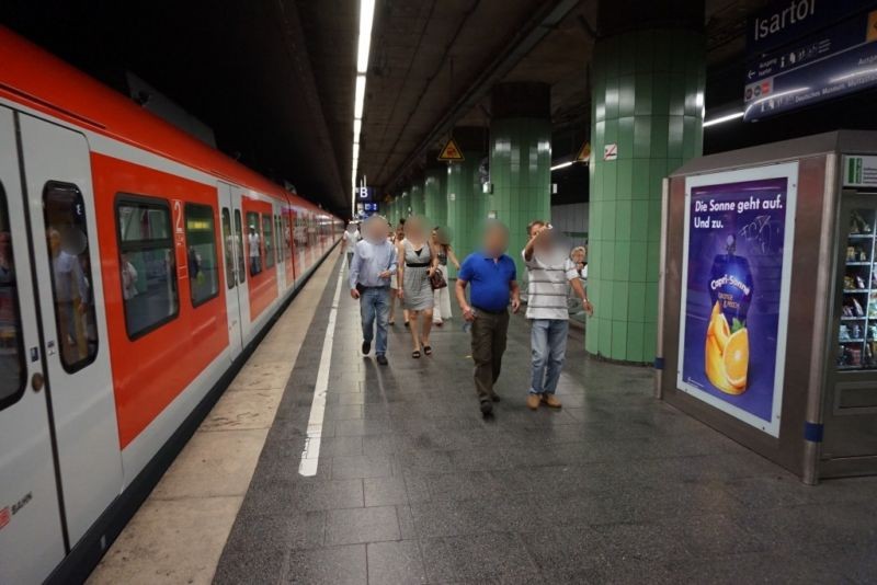 S-Bf Isartor, Bstg.,Gleis 1, 2. Sto.,Automat