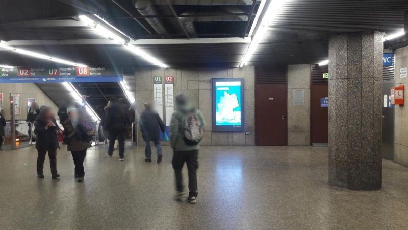 U-Bf Hbf, Zw-Eb. zu U1 re. nb. Leitsys.