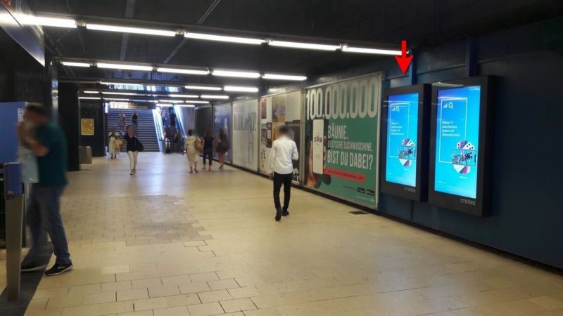 U-Bf Marienplatz, VTE li. v. Notruf li.