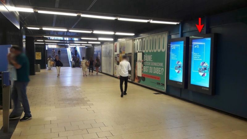 U-Bf Marienplatz, VTE li. v. Notruf re.