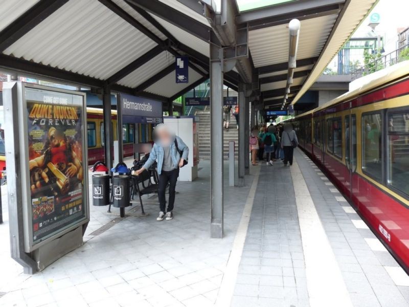 S-Bf Hermannstr., Bstg.,Gl. 1,Ri.Tempelhof, 1 Sto.