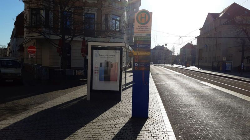 Jahnallee vor Luppenstr./HST Angerbrücke/We.li.