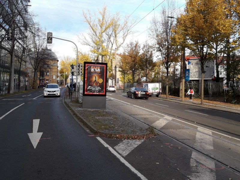 Torgauer Str./Eisenbahnstr./Mittelstreifen/We.li.