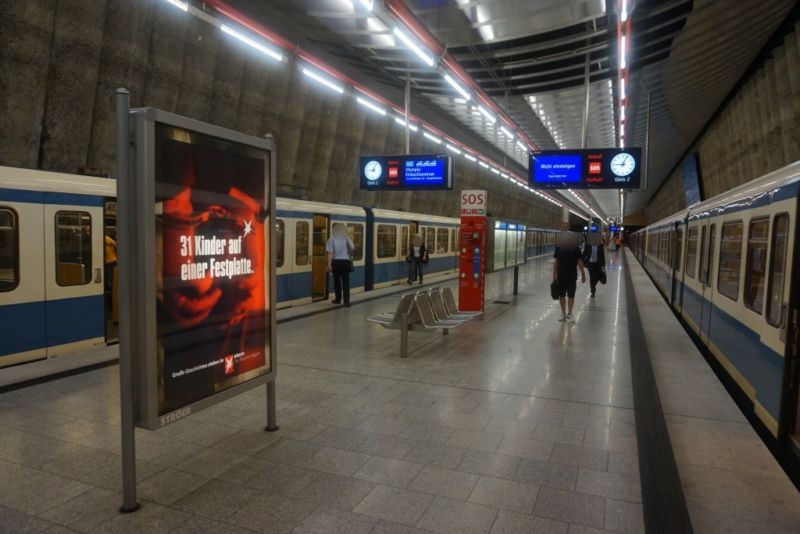 Mangfallplatz Bahnsteig Ost Gleis 2