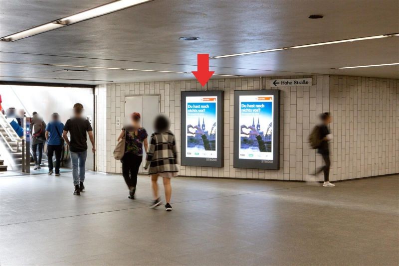 U-Bf Hbf, Zw.-Eb. Hohe Str. Aufg. li.