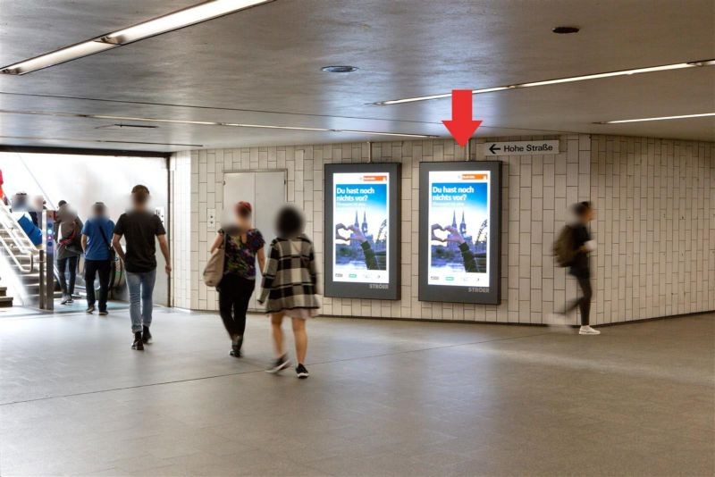 U-Bf Hbf, Zw.-Eb. Hohe Str. Aufg. re.
