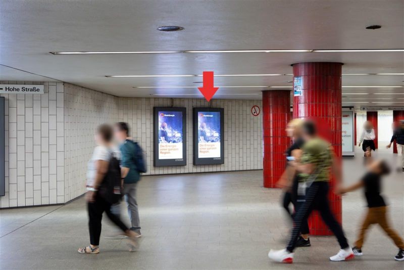 U-Bf Hbf, Zw.-Eb. Hohe Str. gg. Kiosk re.