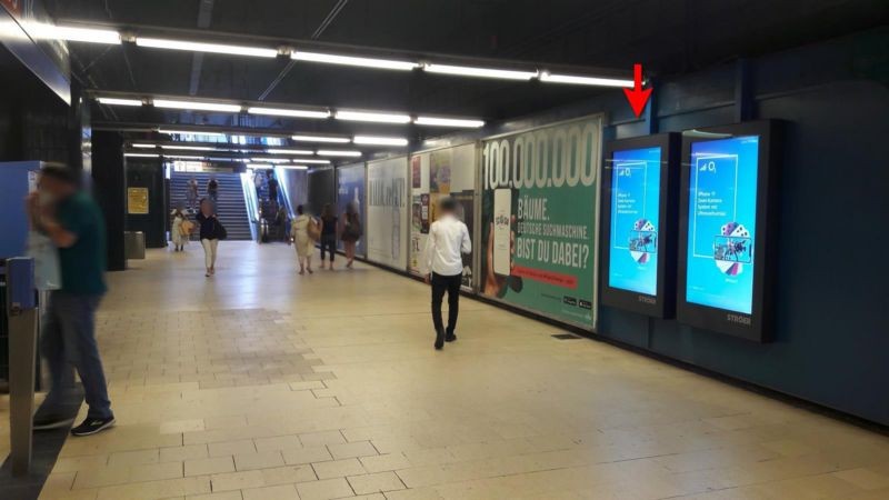U-Bf Marienplatz, VTE li. v. Notruf li.