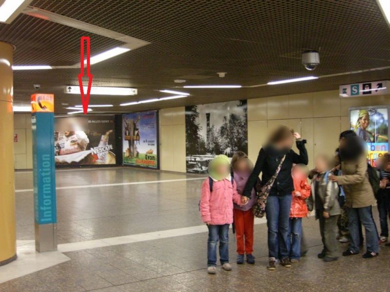 U-Bf Südbahnhof,B-Ebene,Zug. S-Bahn, SS,Tafel li.