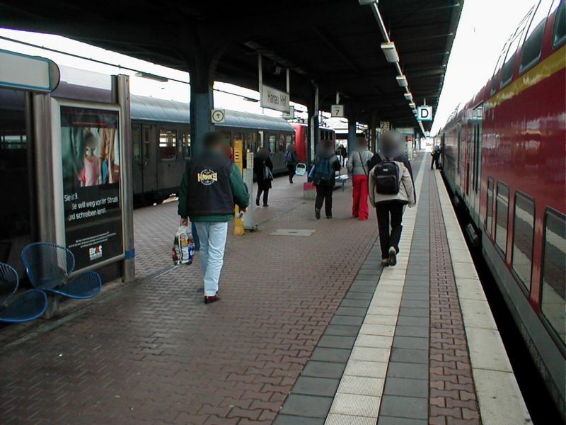 Hbf, Bahnsteig, Gleis 7, Abschn. C-D